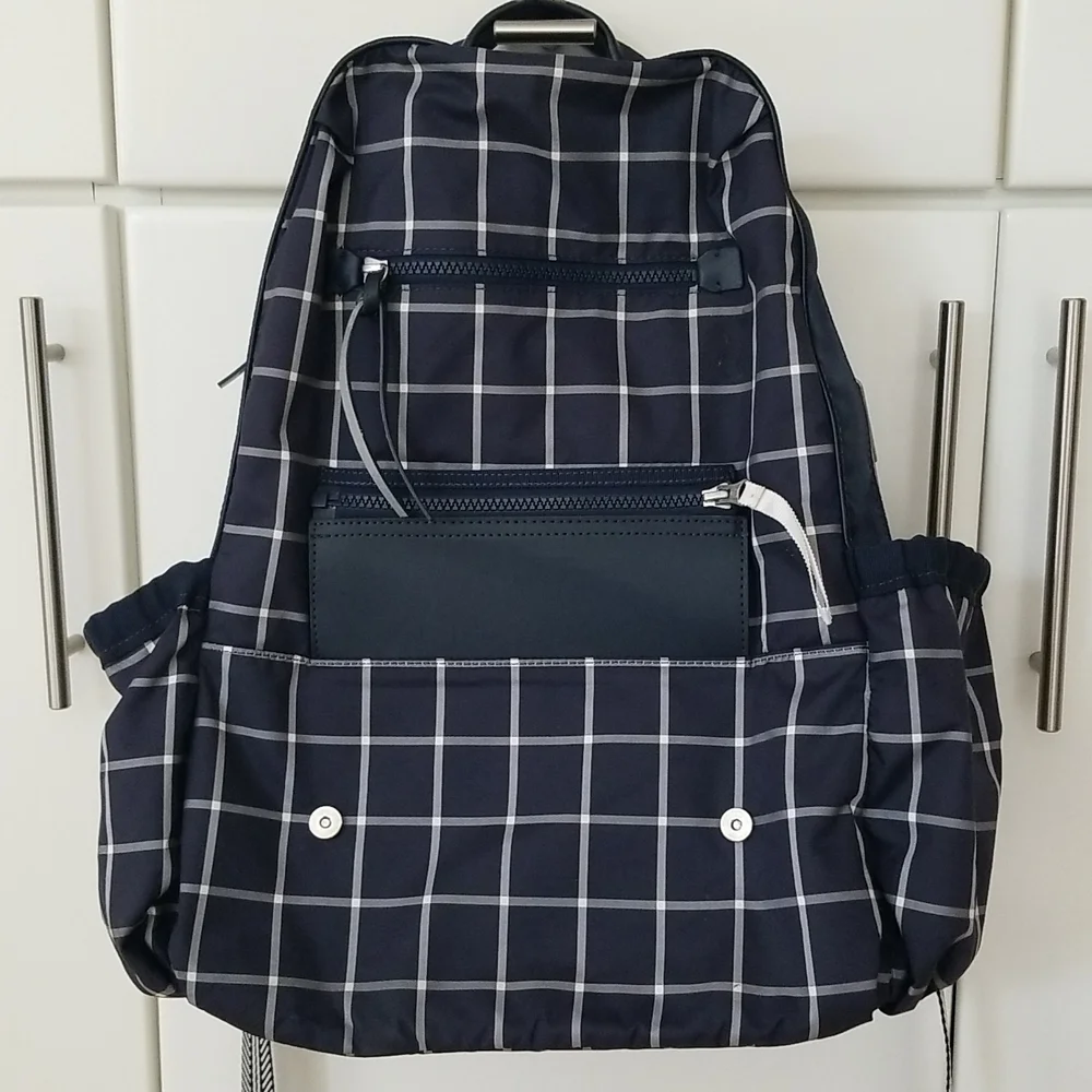 Lululemon Back to Class Backpack In Pacfic Check Inkwell Ghost